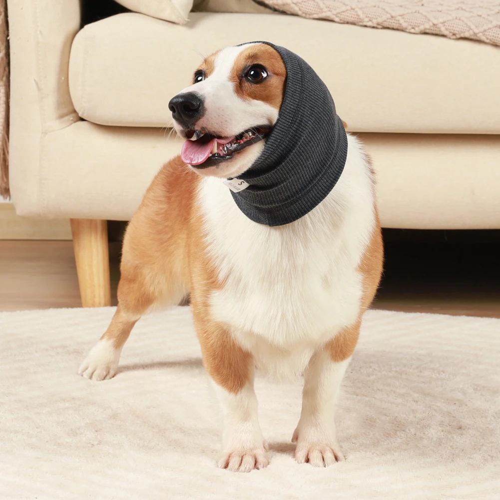 Pet Dog Comforting Headgear Scarf Anti-Fright Anti-Thunder Scarves Breathable High Elasticity Warming Headgear Pet Ear Cover