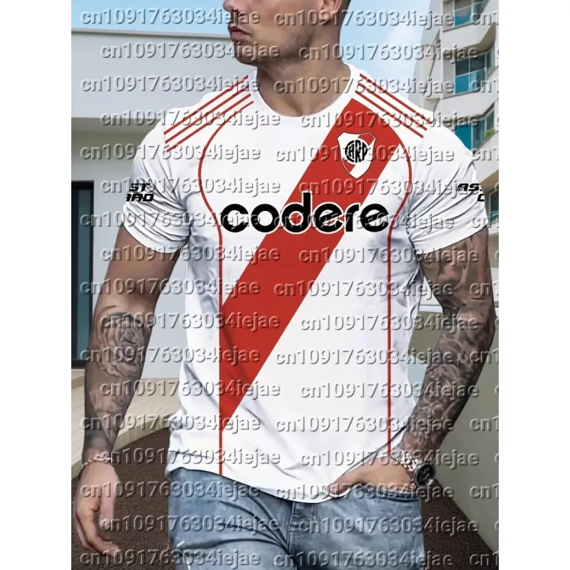 

2025 Believe in Yourself "Men's Pattern T-Shirt - 100% Polyester, Stretchy Fabric, Suitable for Everyday and Sportswear