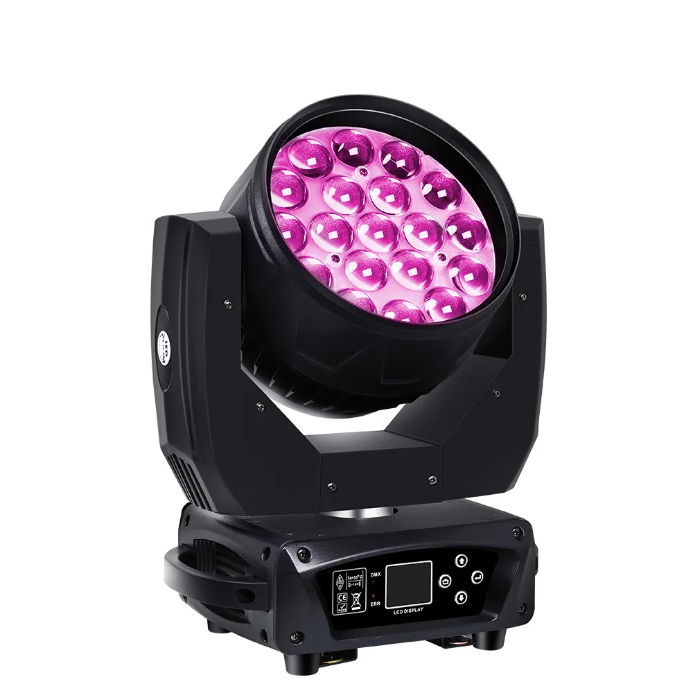 Imagem -05 - Rgbw Led Wash Zoom Light Efeito de Retroiluminação Rgb 4in Mac Aia Cabeça Móvel 19x15w