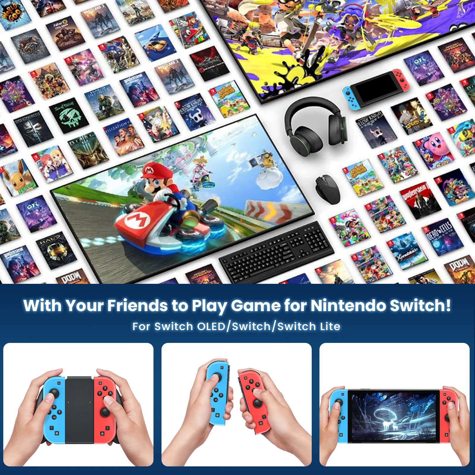 وحدة تحكم لاسلكية للوحة ألعاب Joycons لنينتندو سويتش/Ios/Android/Pc بلوتوث 5.2 عصا التحكم مع وحدات تحكم ألعاب الفيديو Trubo
