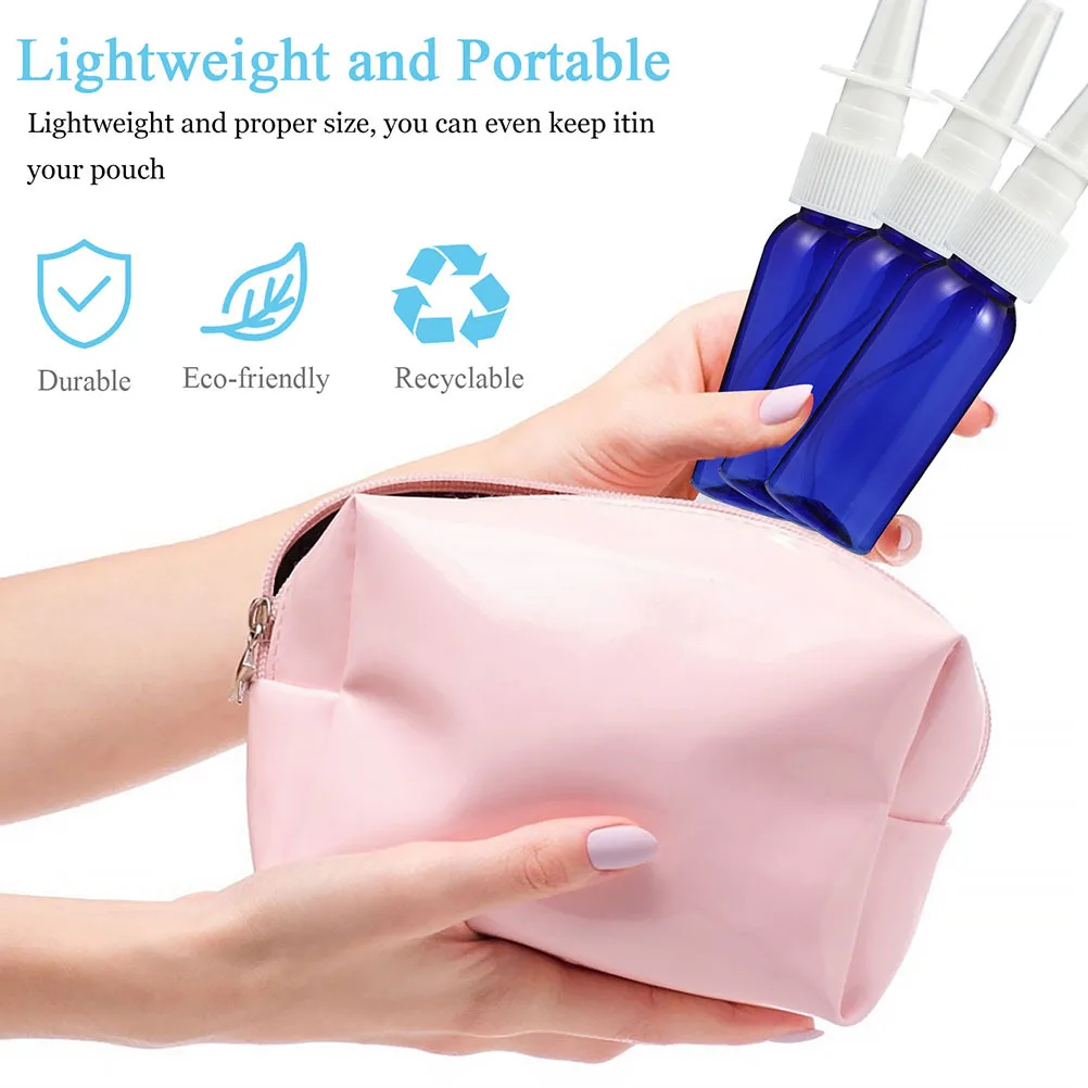 

6Pcs Nasal Spray Bottles Plastic Refillable Travel Small Fine Mist Spray Bottle Empty Container Mist Bottle Sprayer