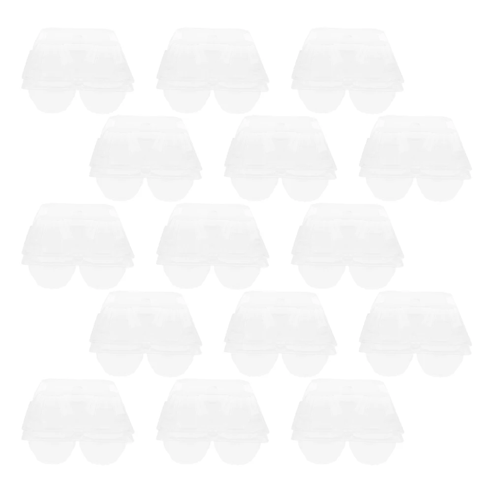 

15Pcs Transparent Goose Egg Carton Clear Plastic Holder Reusable Egg Storage Container Organizer for Refrigerator Kitchen