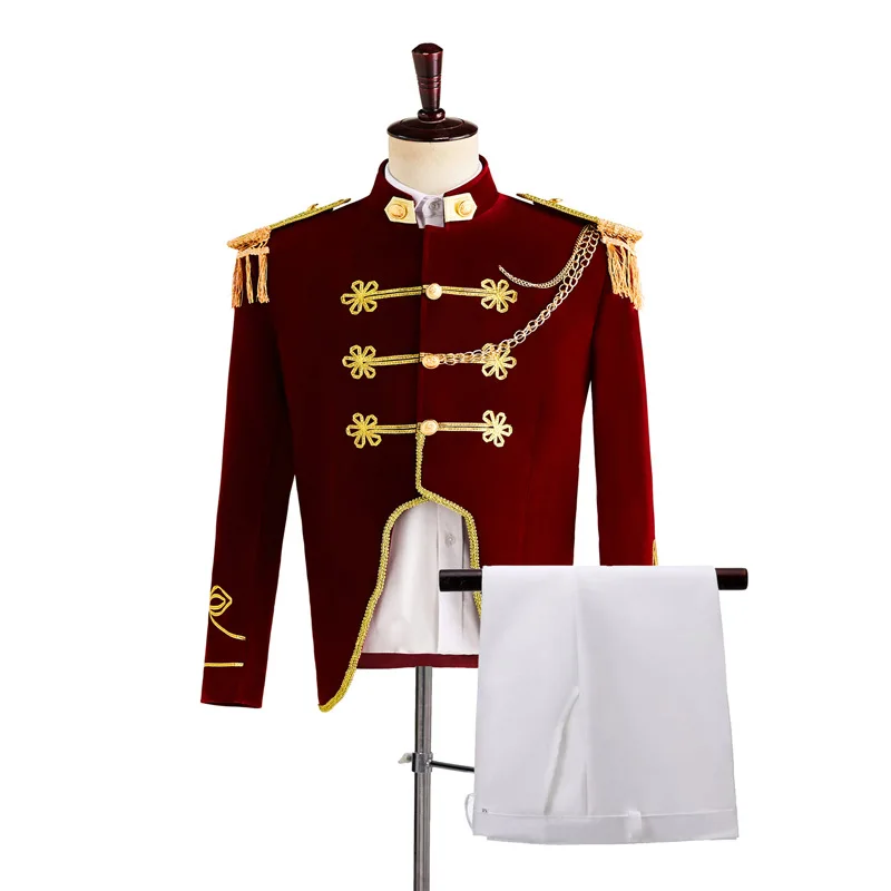 Fashion Navy Dress Suit for Men and Women,stage Portrait Studio Photography Navy Orchestra Couples Performance Clothing 2-piece - view 5