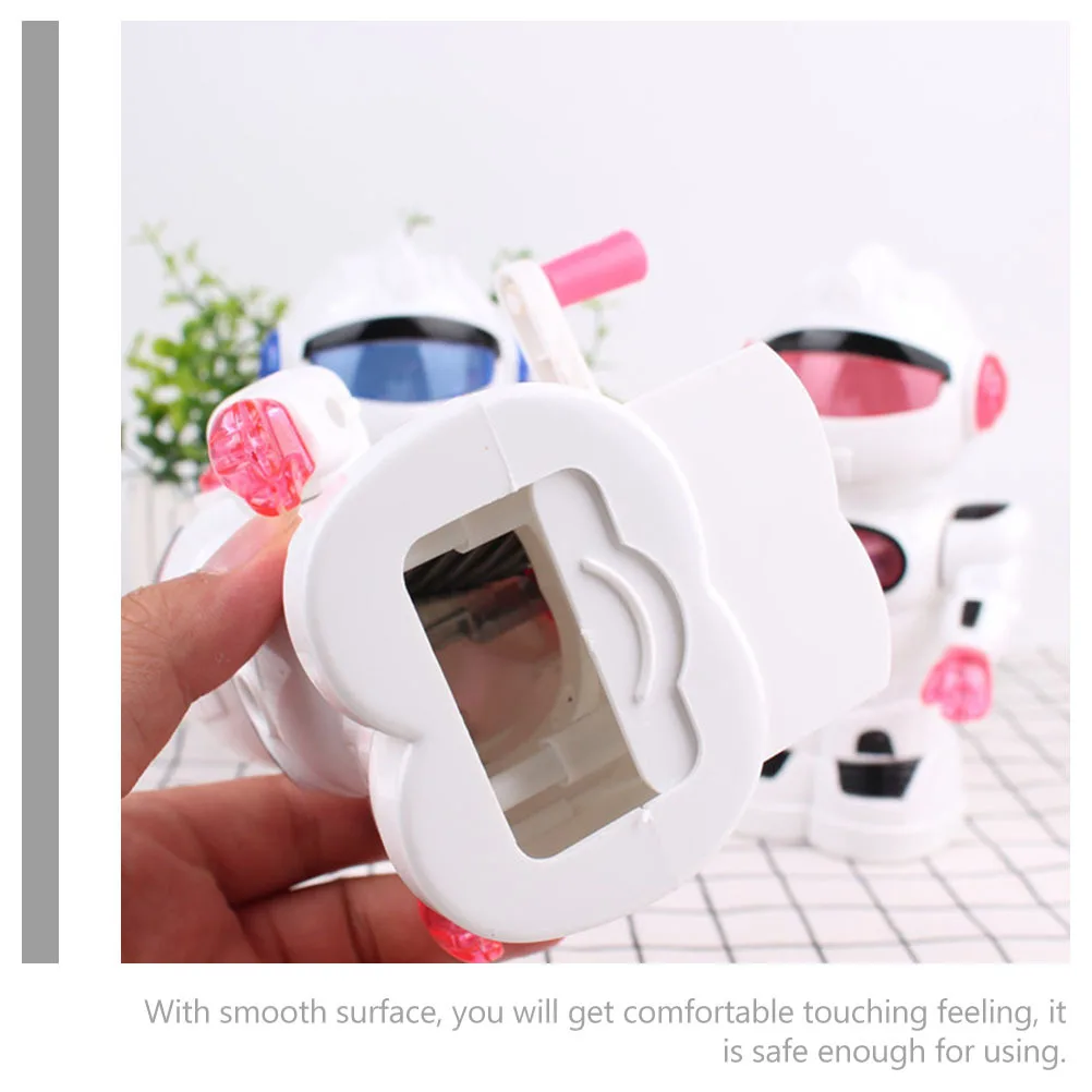 

Handheld Manual Pencil Sharpener in Cute Robot Shape Small Portable Design for Kids Students Efficient Sharpening for Wood and