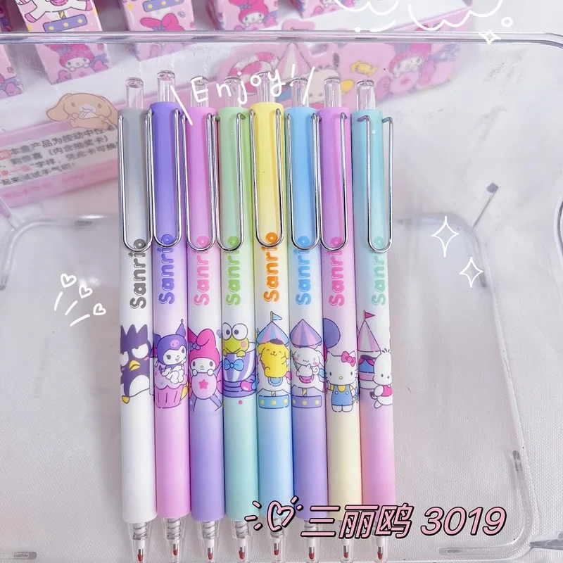 24pcs Sanrio Gel Pens Hello Kitty Cinnamoroll Pachacco Student Writeing Signature Neutral Pen Office Stationery School Supplies