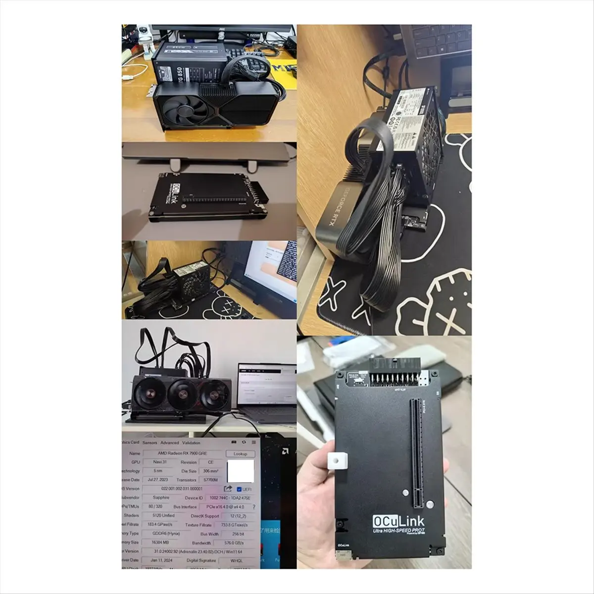 A46U OCuP4V2 OCuLink GPU Dock NVME M.2 to OCulink Adapter for Laptop Mini PC to Exteral Graphic Card with