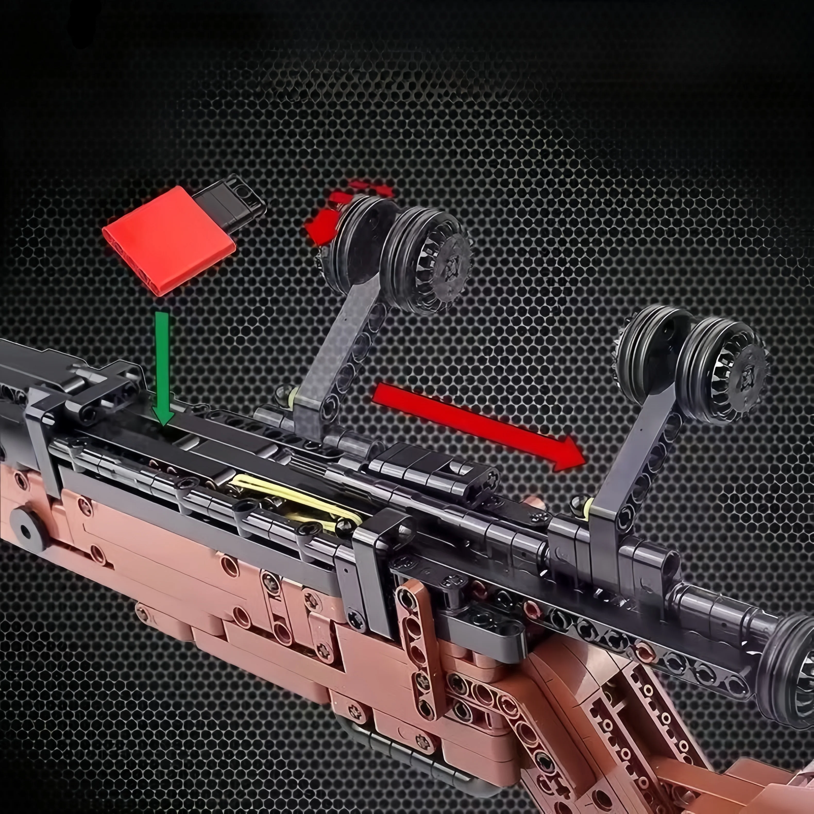 Mauser 98K Scharfschützengewehr-Serie, Zusammengebaute und Eingefügte Kleinteile-Bausteine, Schießspielzeug, Gewehr-Geschenke – Detail 5