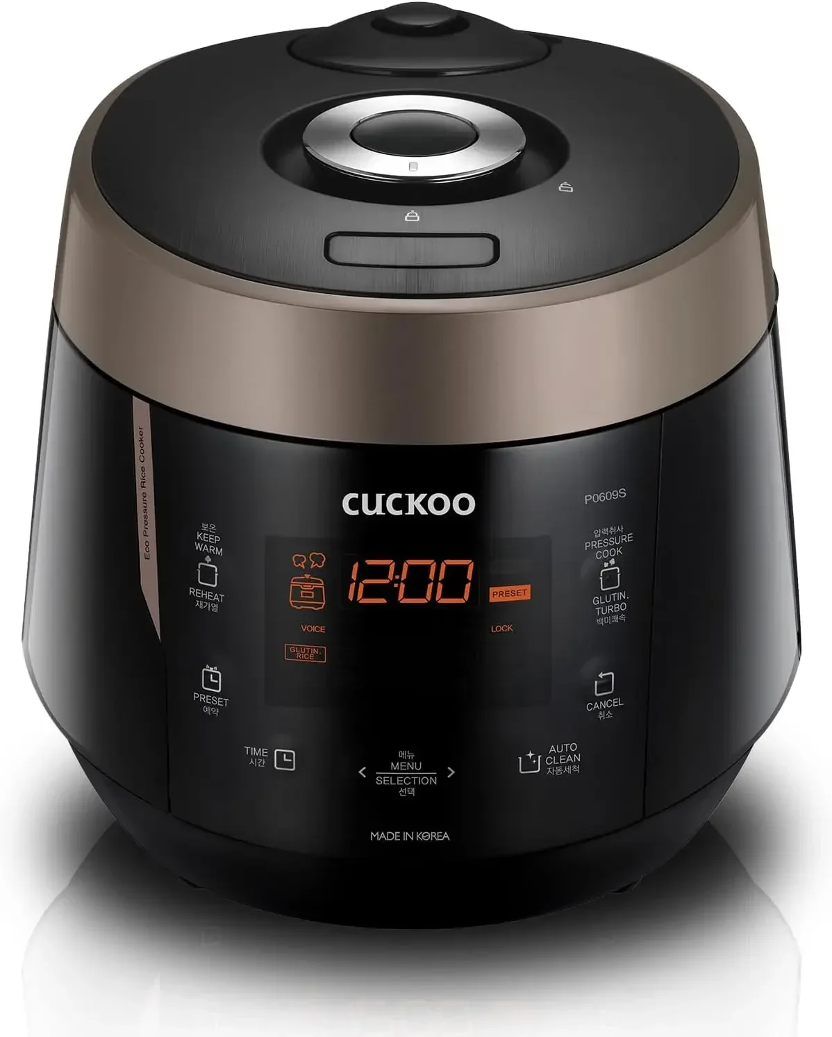 CUCKOO CRP-P1009SB 10-Cup (Uncooked) / 20-Cup (Cooked) Heating Pressure Rice Cooker & Warmer with Nonstick Inner Pot,