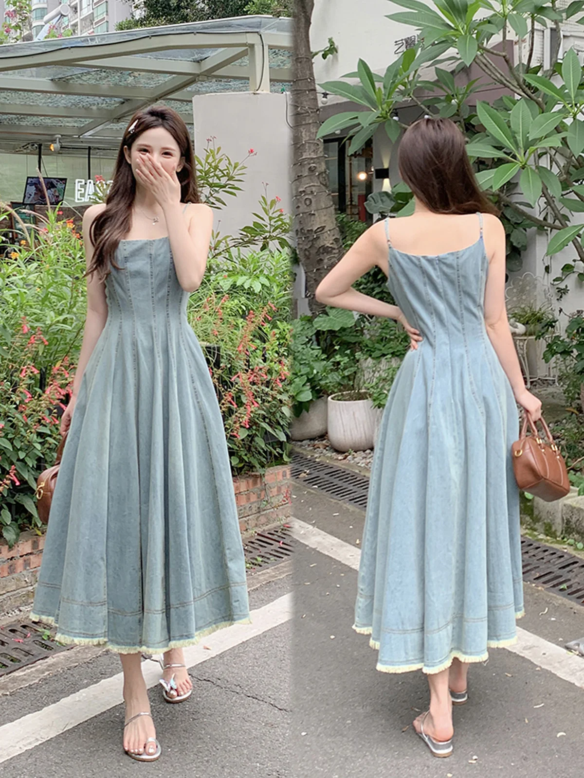 

Plus Size Retro Denim ter Dr Ele Summer plus Size Women's A-Line Dr High Waist Slimming Midi Skirt without Sves