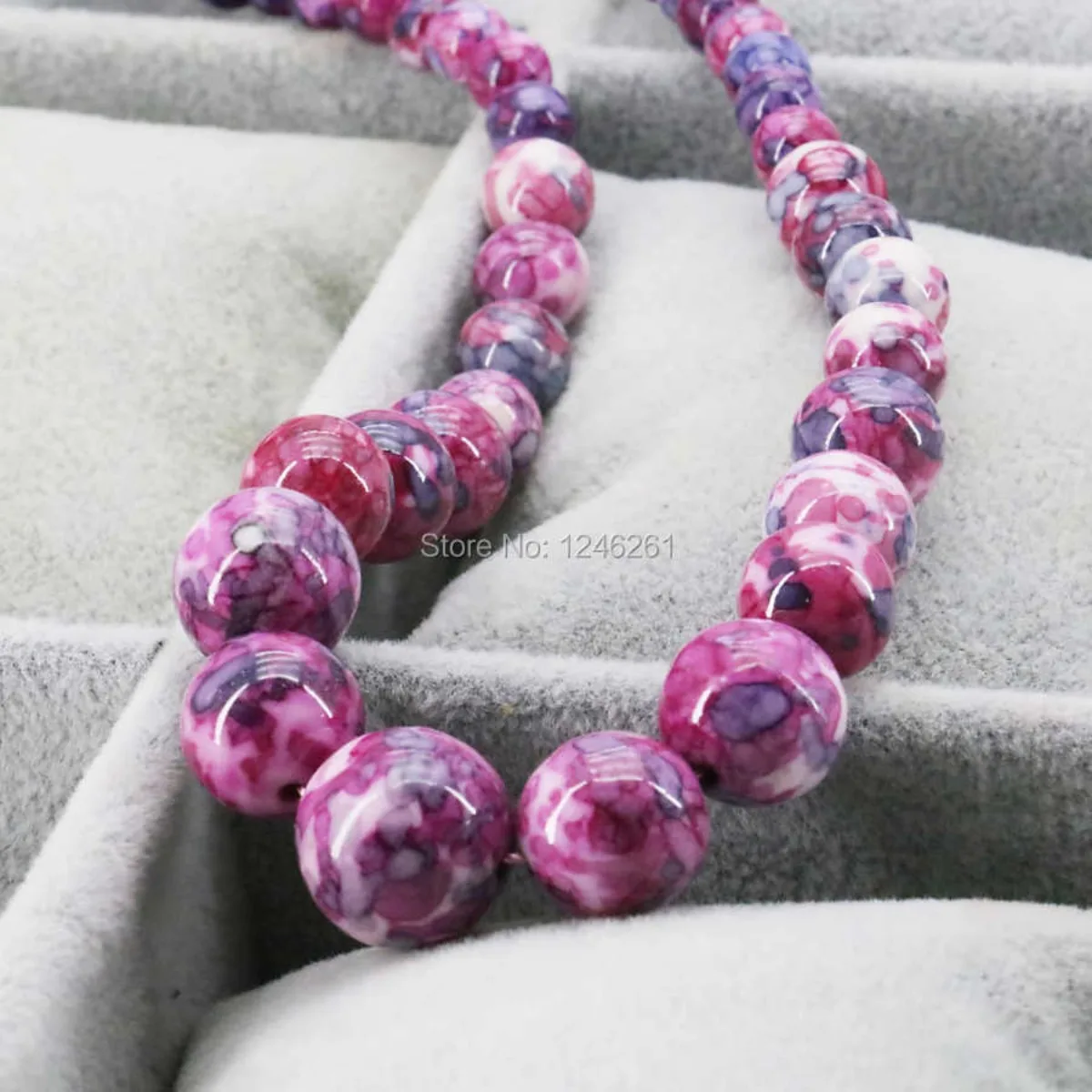 Pink Chalcedony Tower Necklace Chain Semi-precious Stone Riverstone Rain Flower Rainbow 6-14mm Craft Jewelry Making 17.5inch