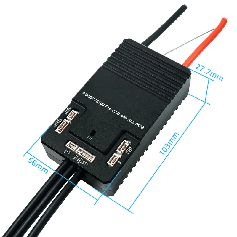 Flipsky 75100 Pro V2.0 100A ESC Based On VESC Speed Controller For E-Skateboard Scooter Ebike With Aluminum PCB BLDC FOC