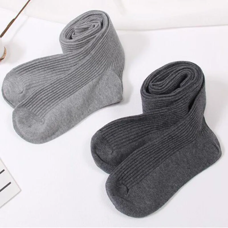 Women Long Socks Cashmere Women Boot Solid Wool Thigh Stocking Skinny Casual Cotton Over Knee-High Fluffy Female Long Knee Sock