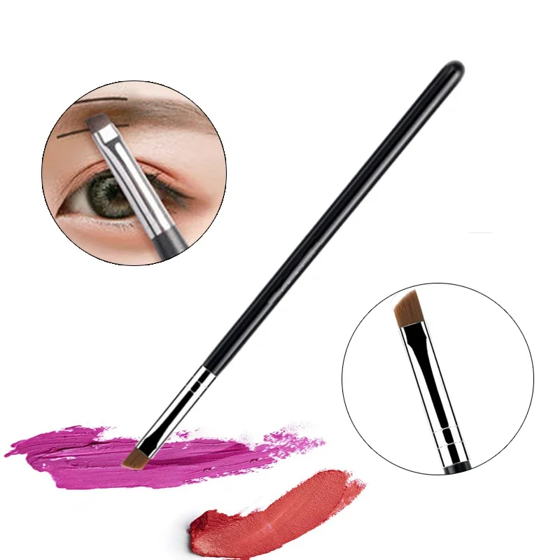 Professional Oblique Head  Eyeliner Eyebrow Brush Make Up Soft Fiber Wing Beauty Tool Angled Sharp Fine Eye Liner Brow Brushes