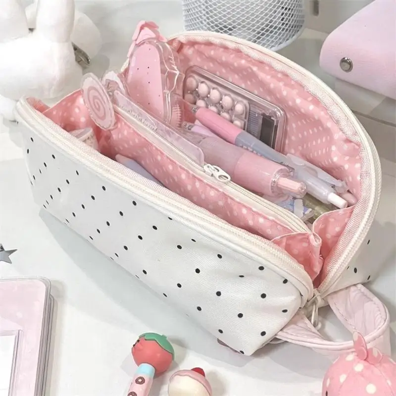 Multifunctional Fabric Pencil Bag Multiple Sections Pencil Case for Student Teen 