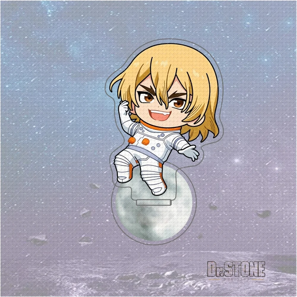 10CM Anime Dr.STONE Keychain Stand Model Ornament Accessories Goods Christmas Gifts
