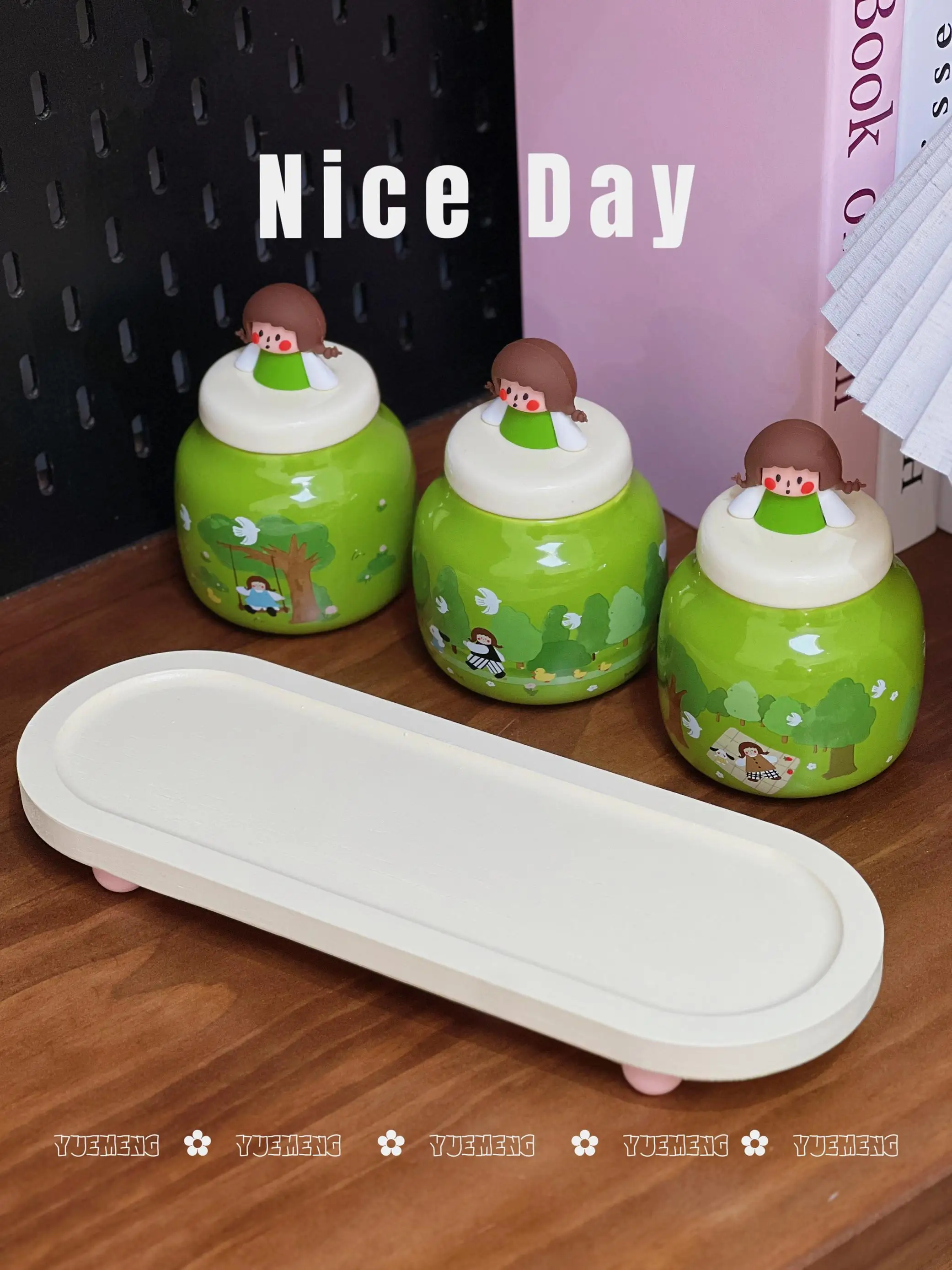 

High Aesthetic Value Cerc Spice Jar Kitchen Storage Container Salt Holder Cute Display Piece Cooking Utensils Storage Cani...