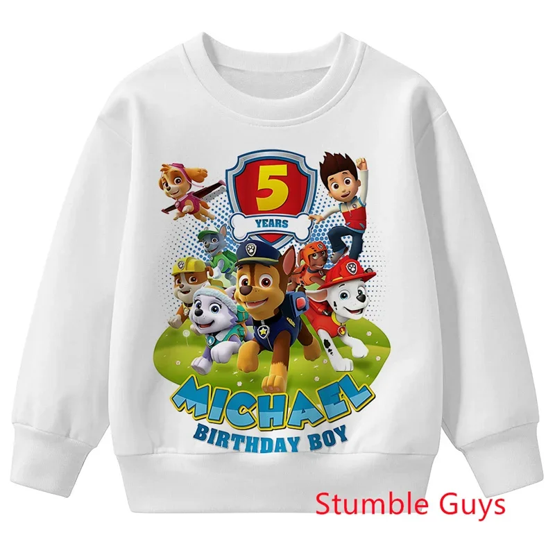 باو باترول الاطفال ربيع الخريف هوديي البلوز الكرتون أنيمي بنين بنات دافئة ملابس ربيع الخريف غير رسمية #5