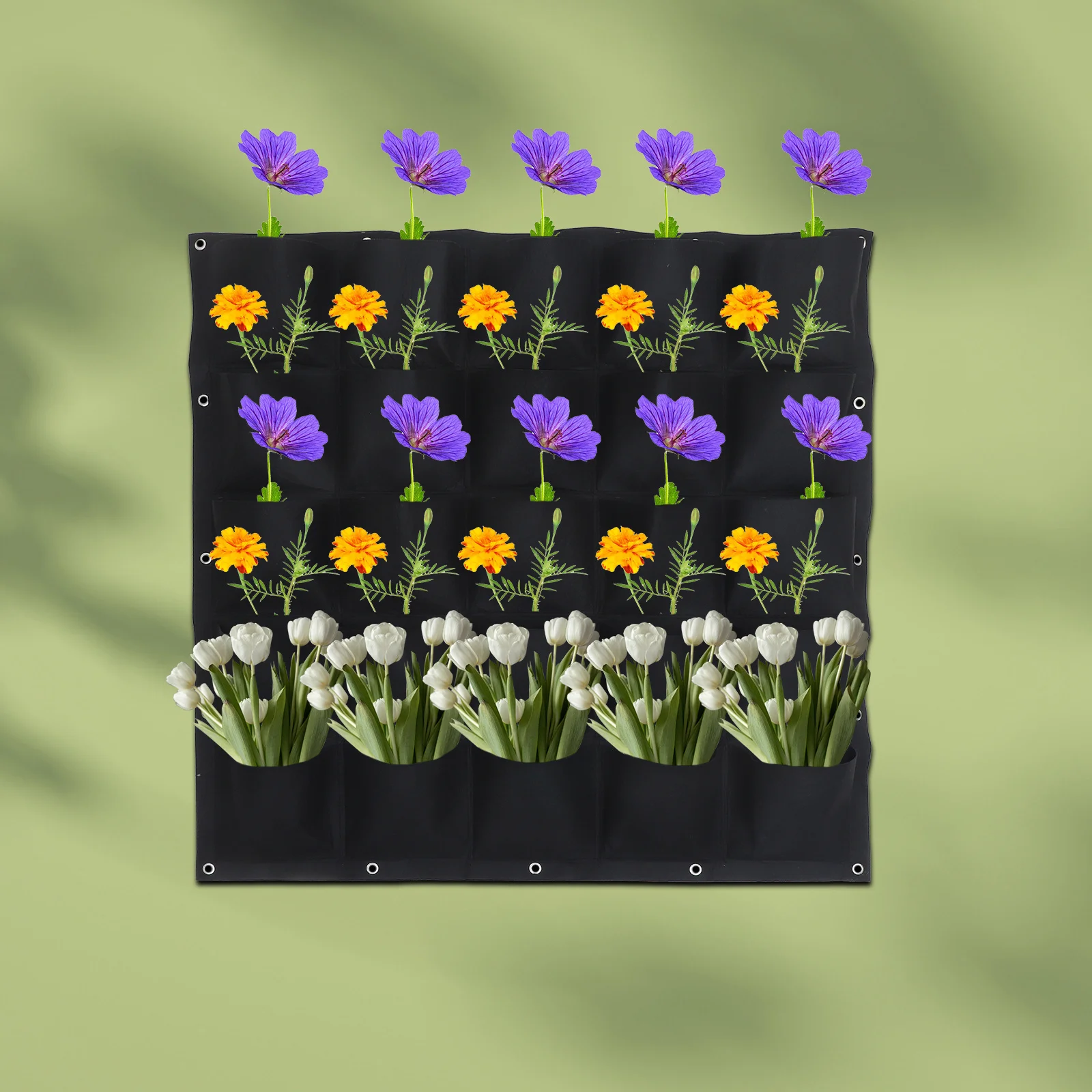 

Planting Bag Large Capacity Vertical Hanging Grow Bags For Wall Garden Flower Herb Storage Multi Pocket Planter Container