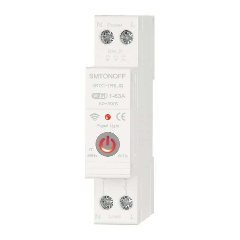 TUYA  WIFI MCB Smart Circuit Breaker Over Current Under Voltage Protection Power Metering 1-63A Remote Control Switch