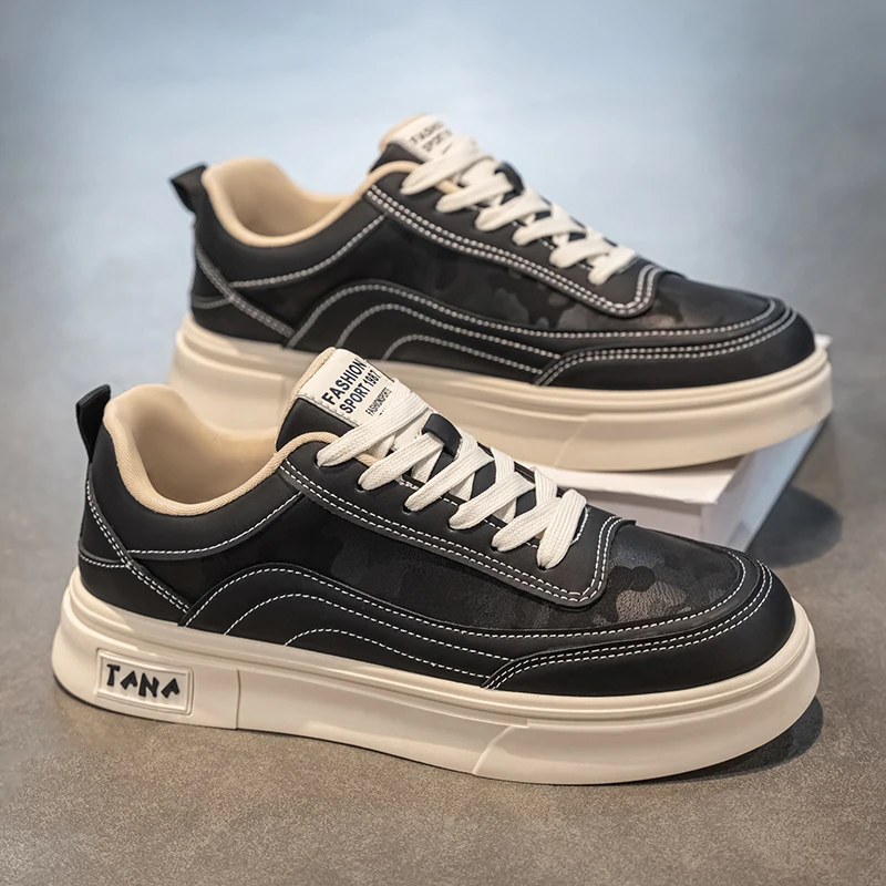 

Winter Men's New Breathable Canvas Shoes Trendy Versatile Thick Bottom Sports Leisure Simple and Comfortable Board Shoes