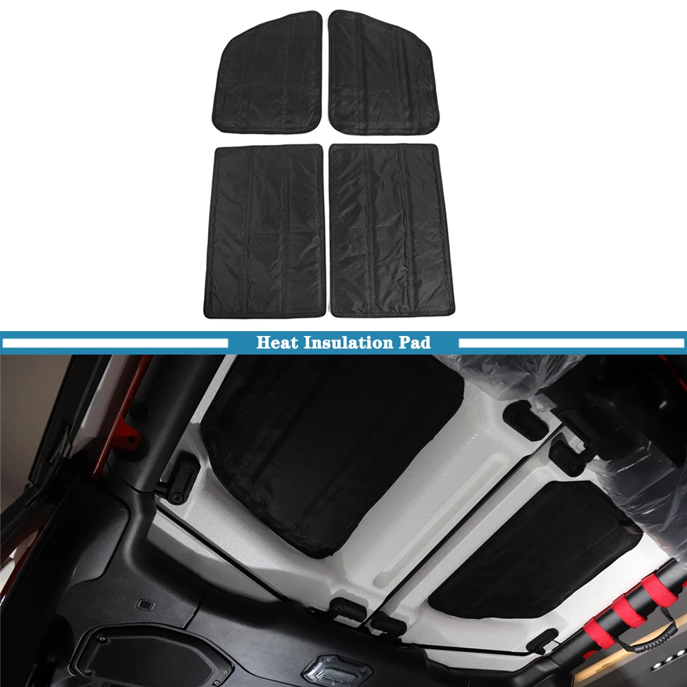 

Car Hardtop Heat Insulation Pad Sound Deadener Cotton for Jeep Wrangler JL 2018 2019 2020 2021 2/4 Doors Interior Accessories