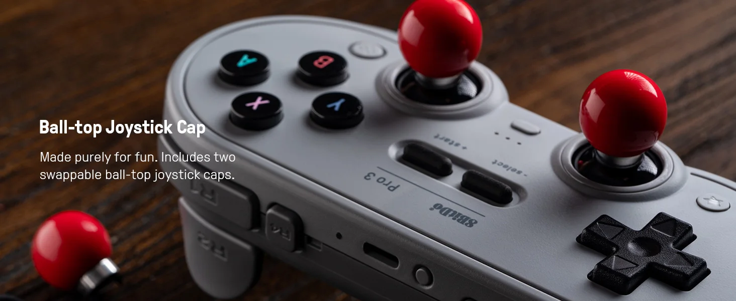 8BitDo Pro 3 Wireless Gamepad, Bluetooth-Gamecontroller mit TMR-Joysticks für NS Nintendo Switch 2, PC Windows, ANDROID, iOS – Detail 9
