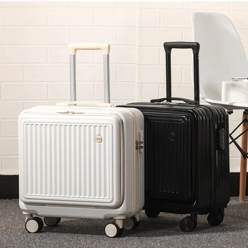 18 Inch Front Opening Suitcase Spinner Wheels Small Lightweight Luggage Fashion Boarding Trolley Case Suitcases Sets Travel