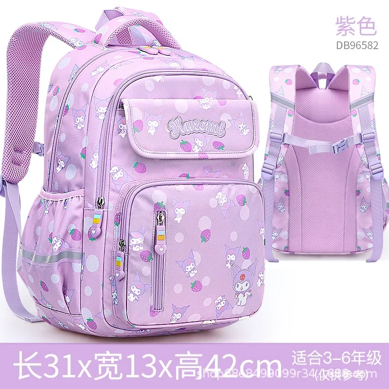 Sanrio Hello Kitty schattige en lieve studentenschooltas Kuromi cartoonprint eenvoudige en frisse rugzak met grote capaciteit