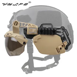 VULPO Wendy EX Helmet 3.0 Rail Mount & compatibile 3.0 Rail Goggles e protezione per le orecchie per Airsoft Wendy Helmet Accessories