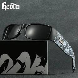 GCOTX New Sunglasses Women Men 2026 Trendy Bandit Style Brand Design Hip Hop Square Black Sun Glasses Driving Shades Eyewear
