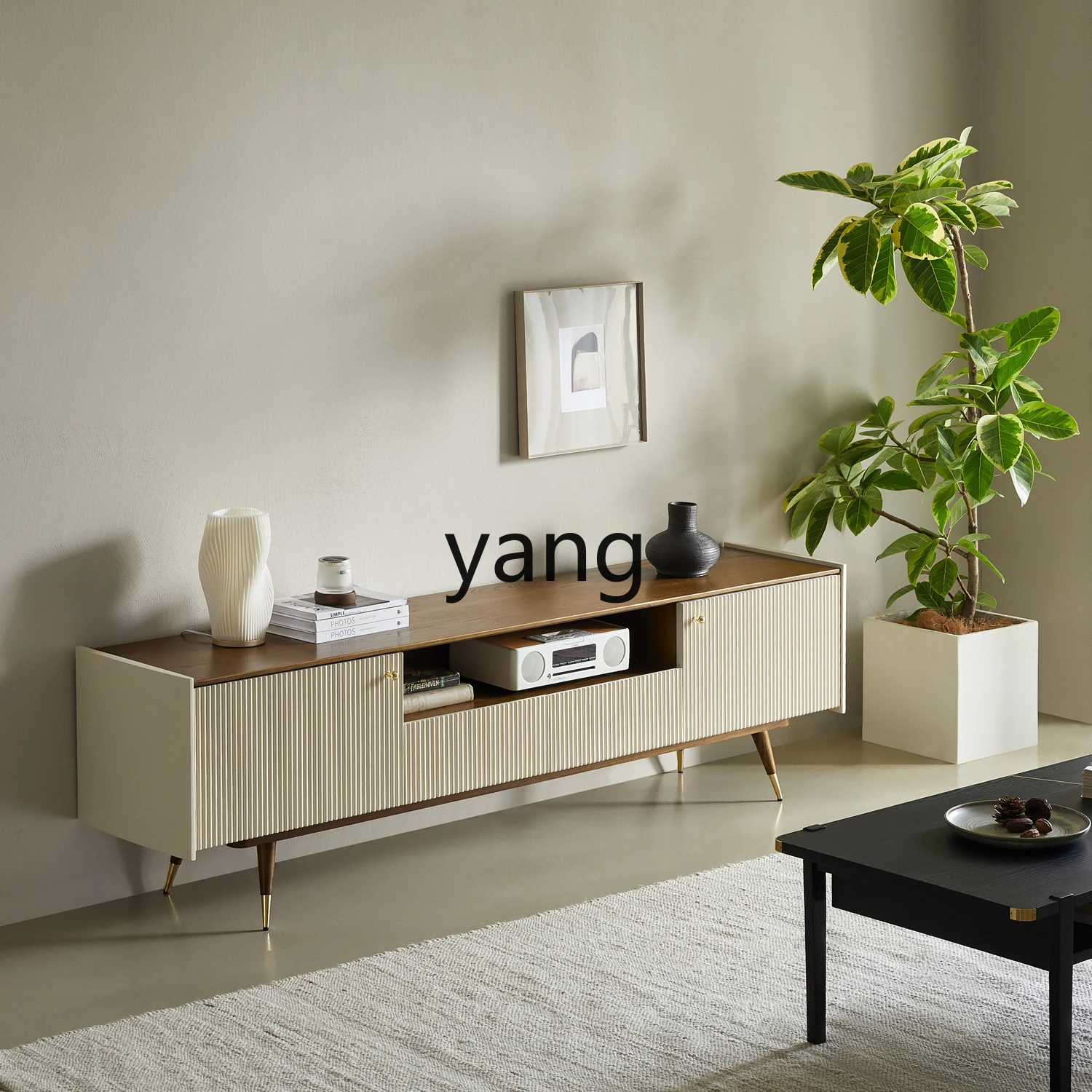 tgf French Style TV Cabinet Simple Retro Cream Style