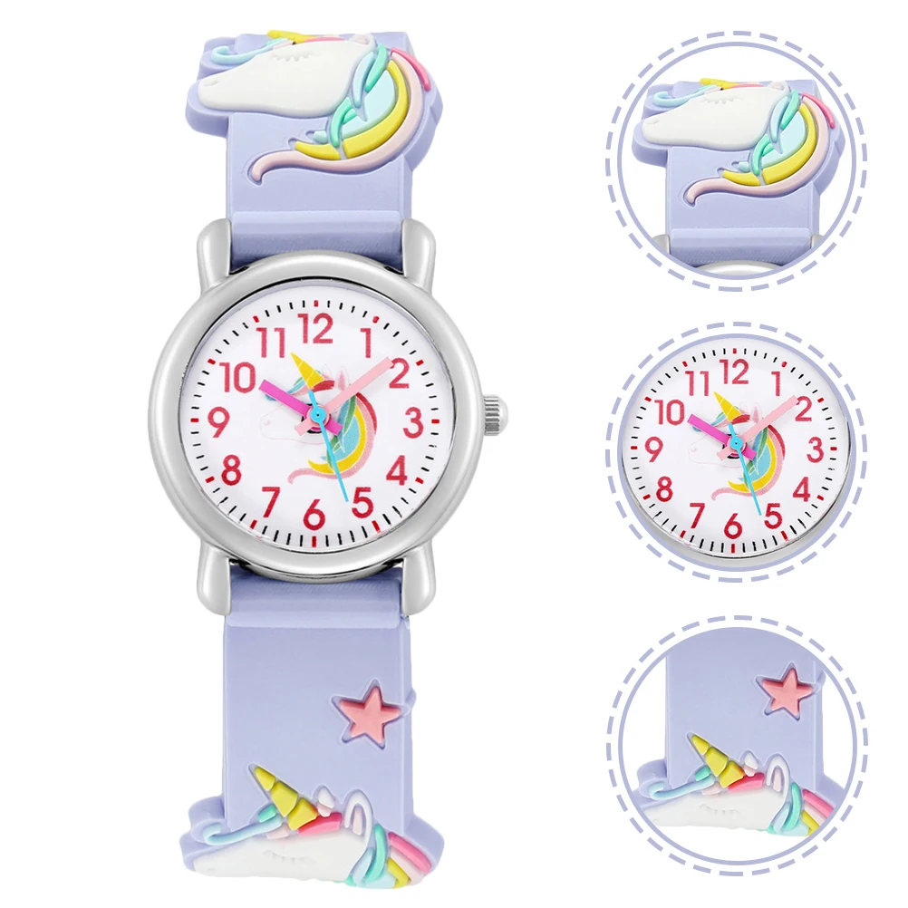Unicorn Children Watch Precise Kids Watches Cartoon Girl Watch Smooth Surface Delicate Details Birthday Gift Christmas Present