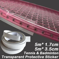 5 M TPU Şeffaf Badminton Raket Çıkartması Raket Kafa Koruma Bandı Açık Spor Çizilme Önleme Tenis Aksesuarları