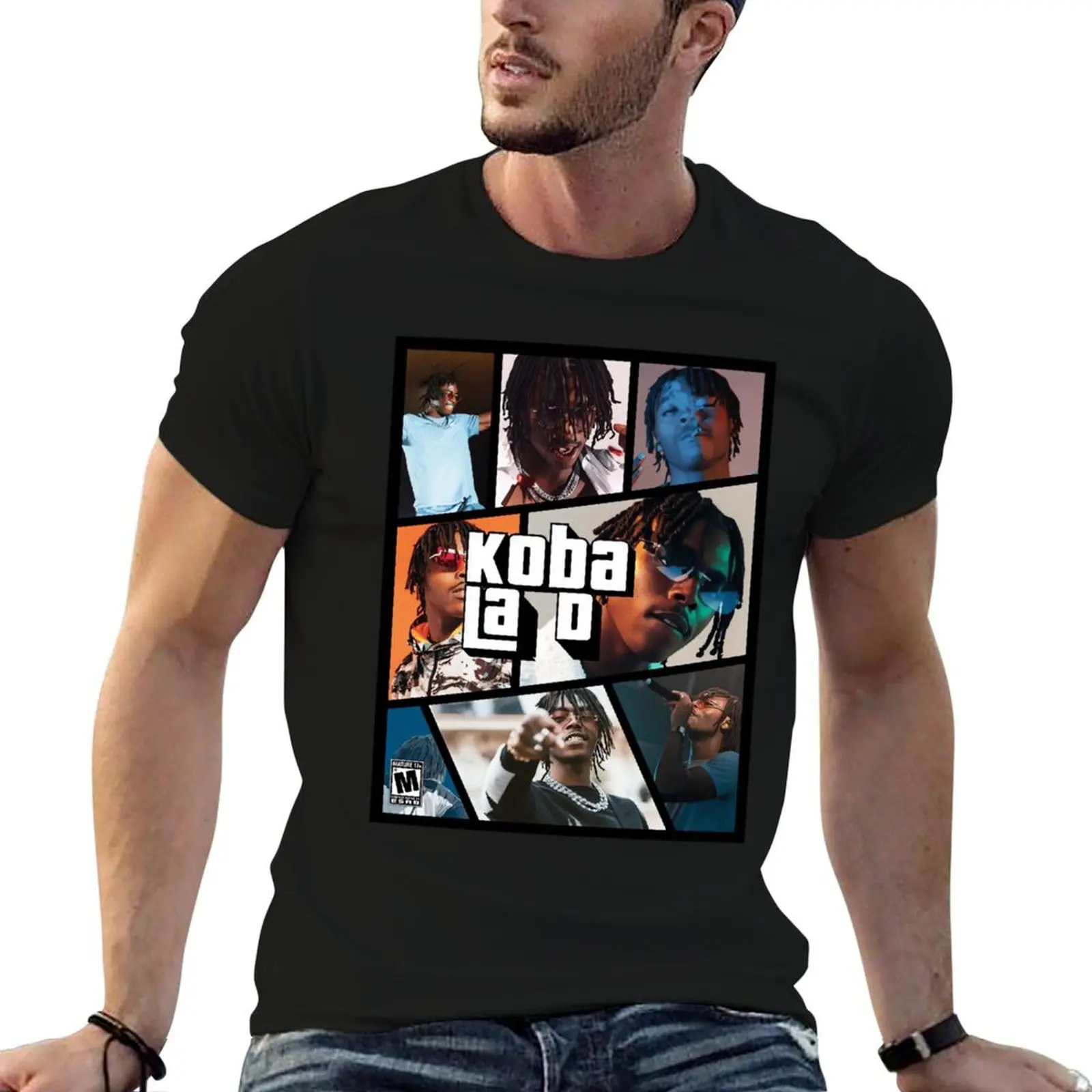 Koba La D GTA V French rap \t PP \t T-Shirt blacks for a boy aesthetic clothes designer t shirt men