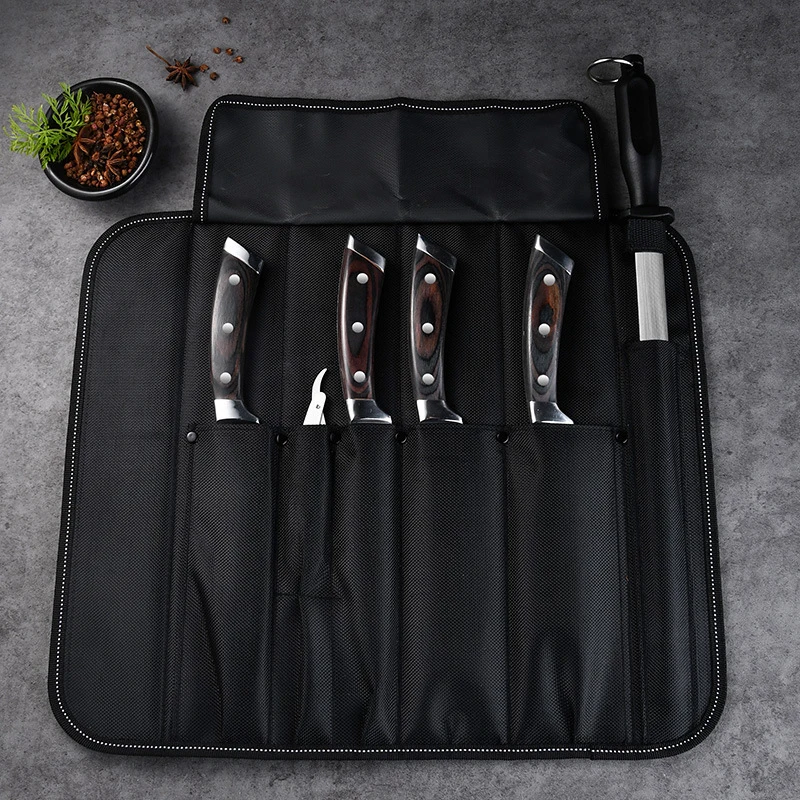 Oxford fabric Chef Knife Storage Bag Universal Portable Chef Roll Bags Handbag Tote Bag Butcher Knife Storage Carry Case