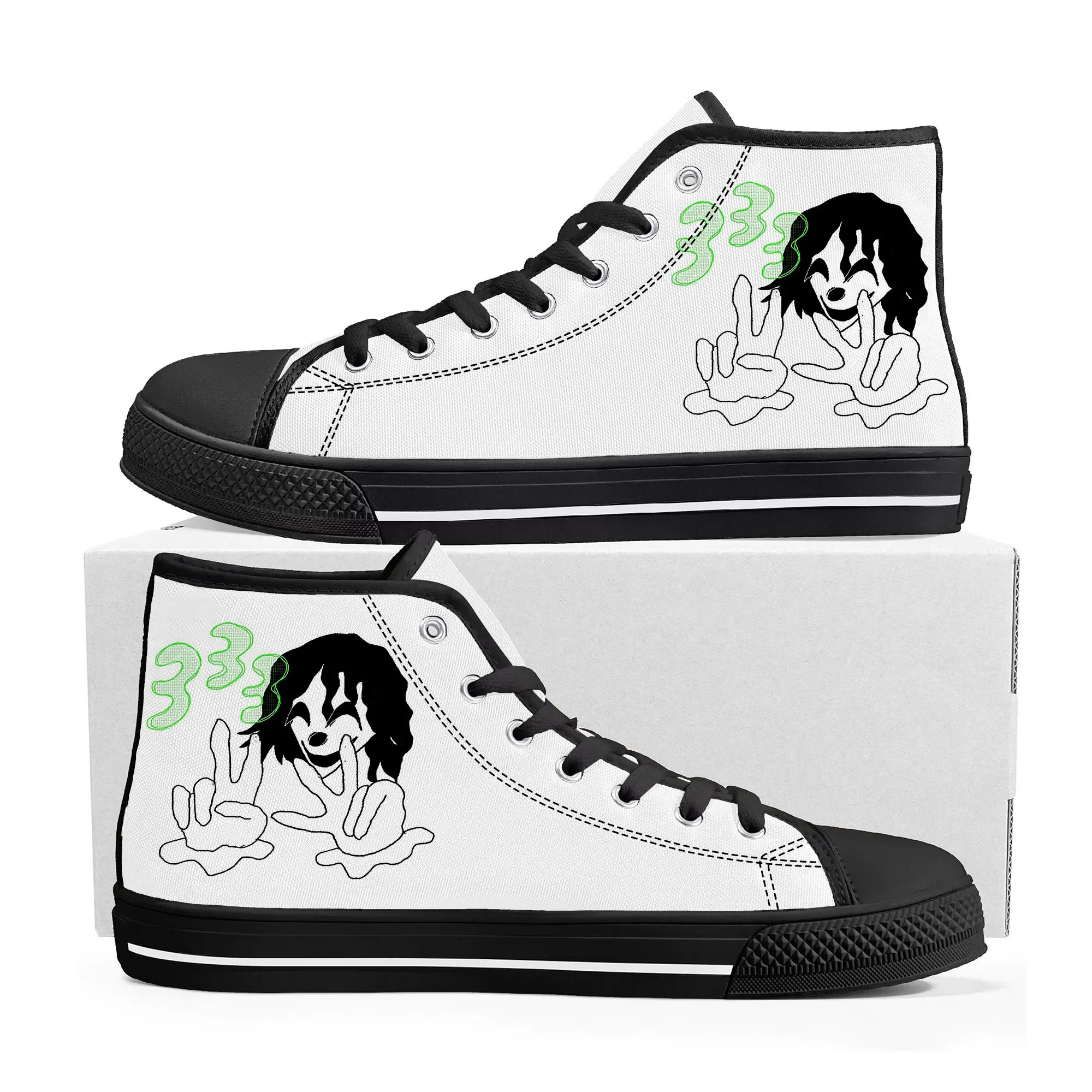 Bladee 333 rapper High Top Sneakers Mens Womens Teenager Canvas High Quality Sneaker Casual Custom Made Shoes Customize Shoe