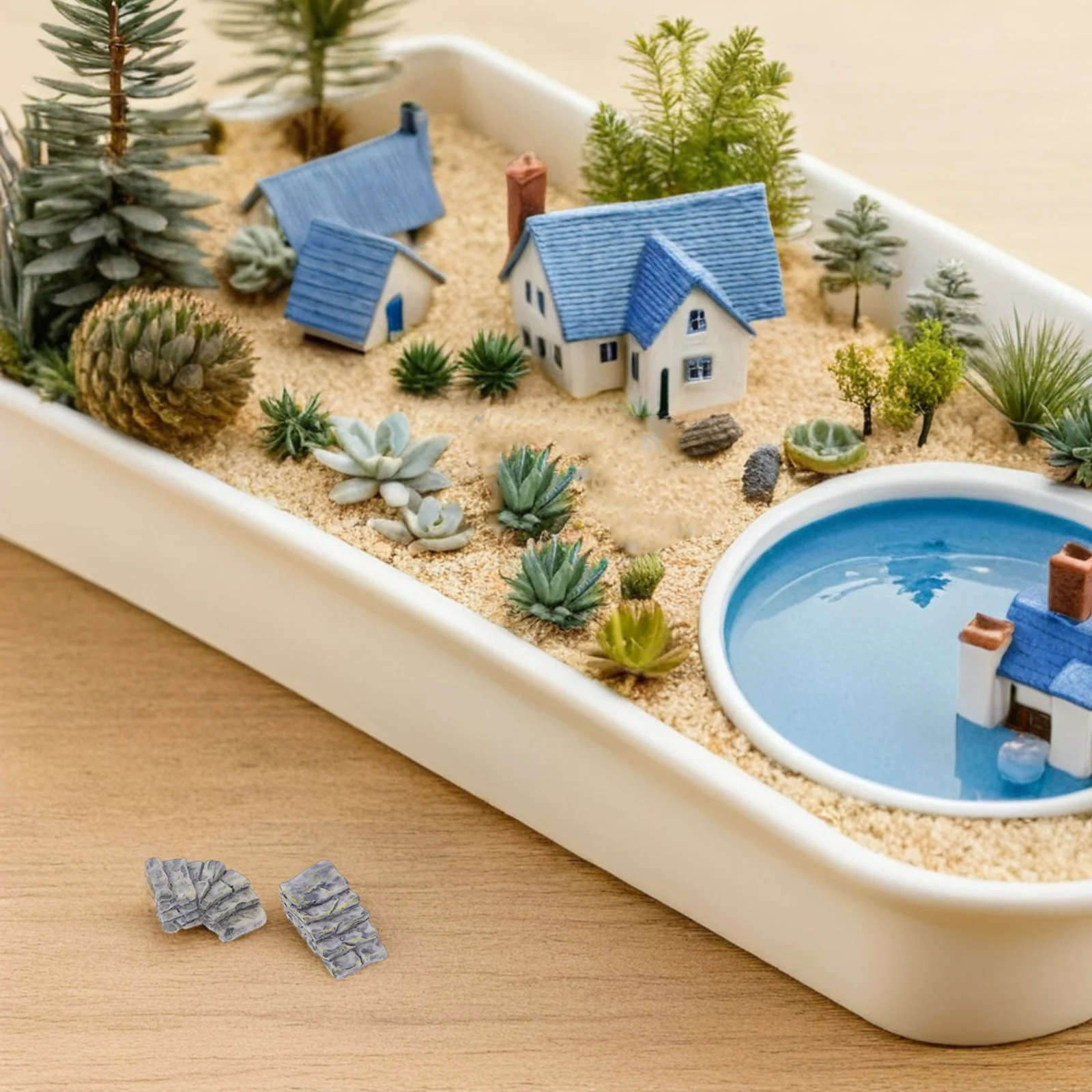 

10pcs Moss Micro Landscape Ornaments Resin Miniature Garden Accessories Fairy Garden Decorations For Dollhouse Plant Scene