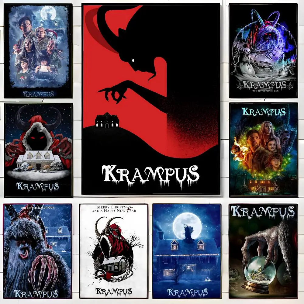 Folkloric Menacing K-Krampus Alpine Yuletide Horror Art Poster Wall Art Print Decorative Mural Home Decor Gift Unframed