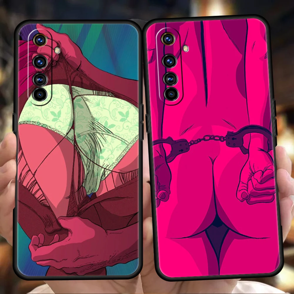 Bikini Sexy Gril Phone Case for Realme 8 9 Pro Plus 8i 9i 6 7 GT2 C21 C25 C3 C11 11 Pro 5G Plus Shockproof Silicone Shell Capas