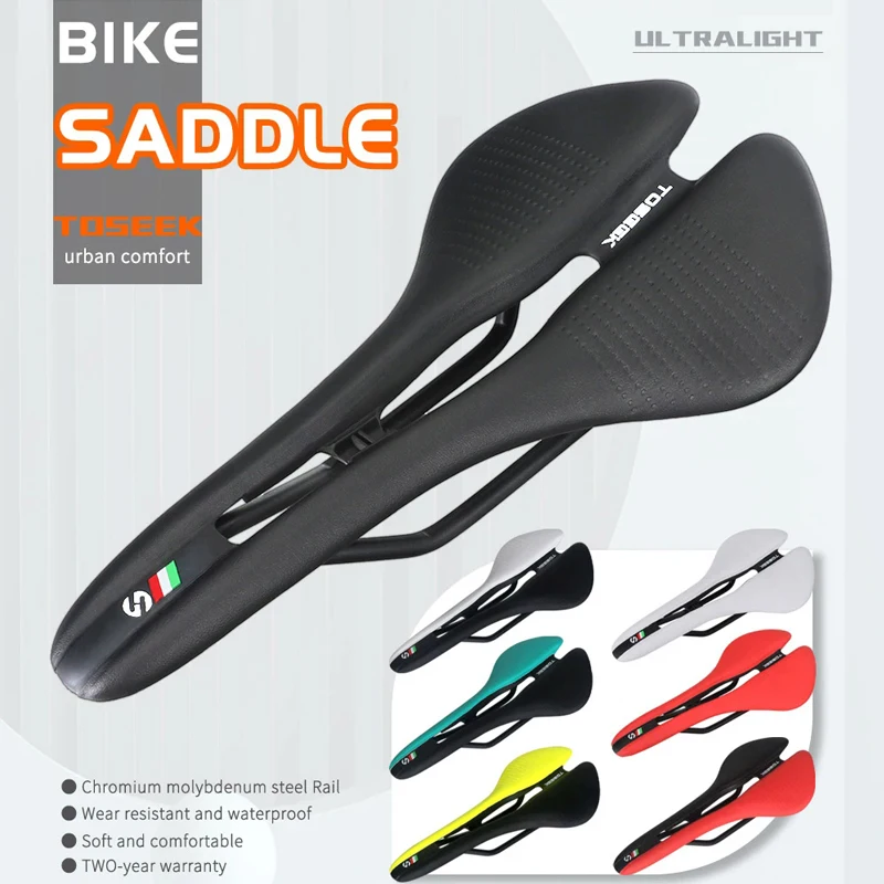 TOSEEK Bike Saddle Ultralight MTB Cycling Seat Cushion Comfortable Ergonomic Bike Bike Saddle Durable Road Gravel Bicycle Part