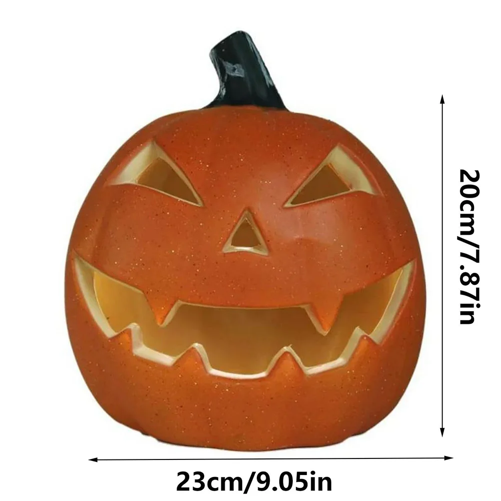 Lanterne Citrouille à LED pour Halloween, à Piles, Lumières Brillantes, Décoration, Jack O