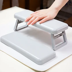 Plastic Manicure Handrest: Foldable Height Adjustment, UV Light Placement Ready, Comfortable Nail Treatment Support Tool