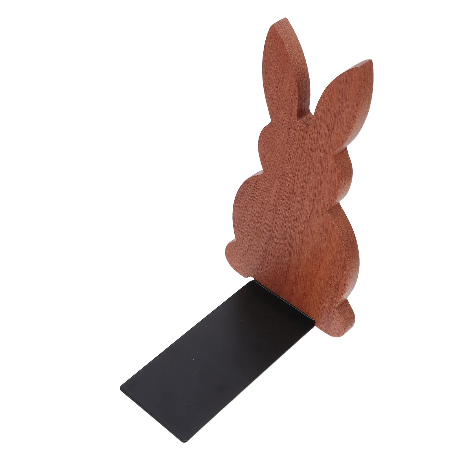

Wooden Rabbit Bookends Cute Bunny Book Ends Rustic Wood Decorative Organizer Bookshelf Holder for Desk Home Office Nursery