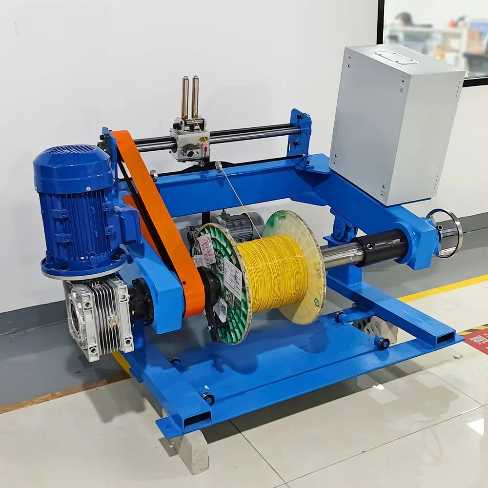 Qibang 1000mm wire rope take-up/pay-off machine cantilever type winding cable manufacturing winding equipment