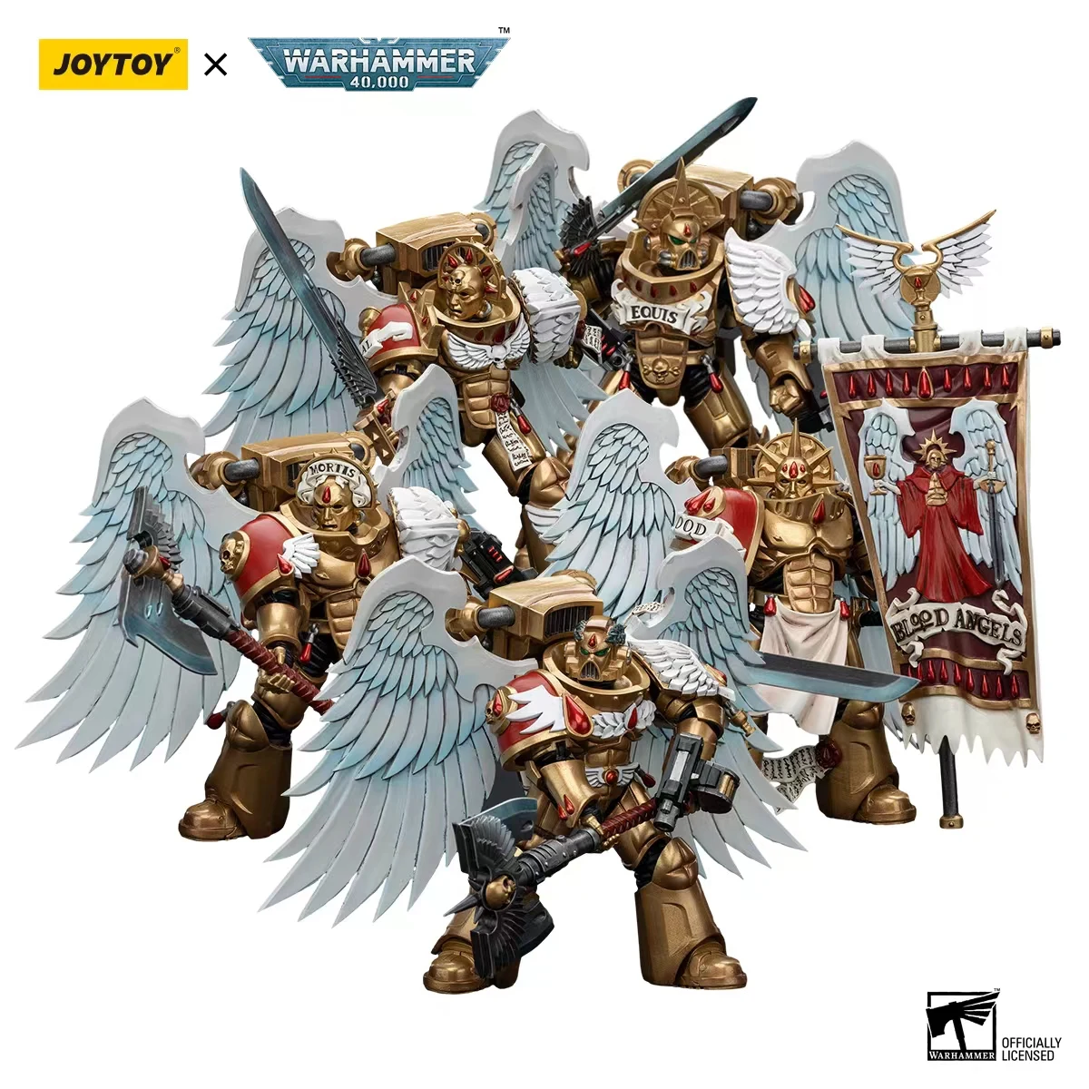 

[Pre-Order] Genuine JOYTOY 1/18 Warhammer 40K Action Figure 5pcs/Set Blood Angels Sanguinary Guard Anime Figures Model Toy Gifts