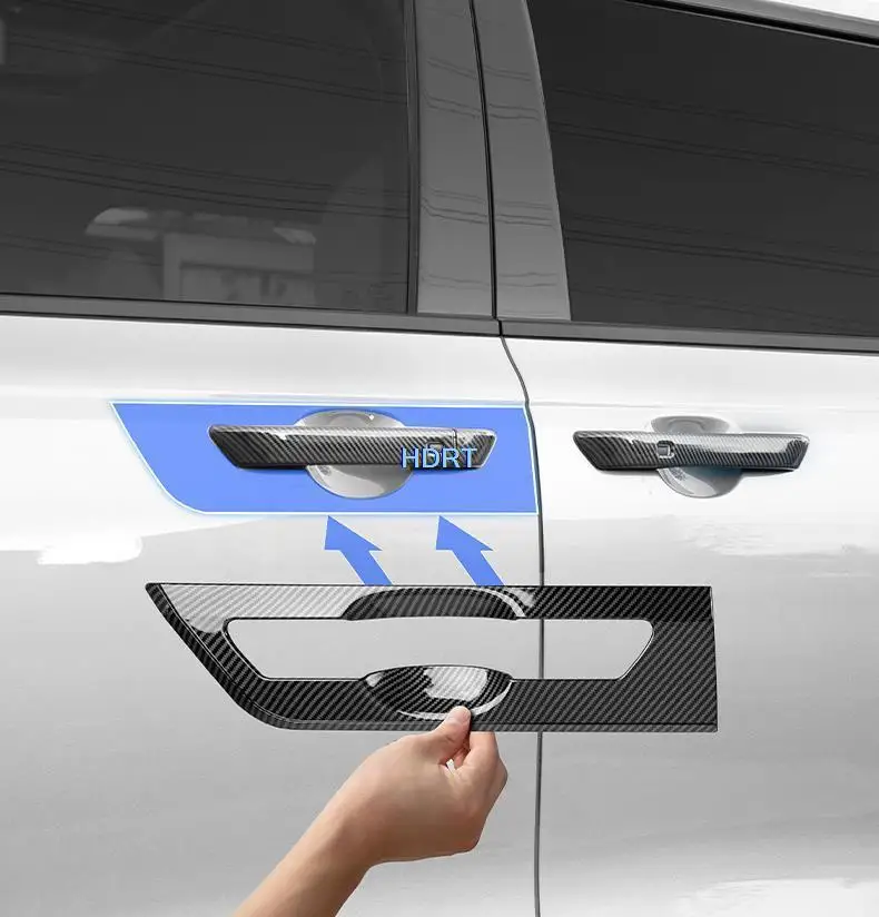 

Для Kia Carnival KA4 2020 2021 2022 автомобильный стиль ABS хром/углеродное волокно крышка двери чаши отделка рамка Декоративные наклейки аксессуары