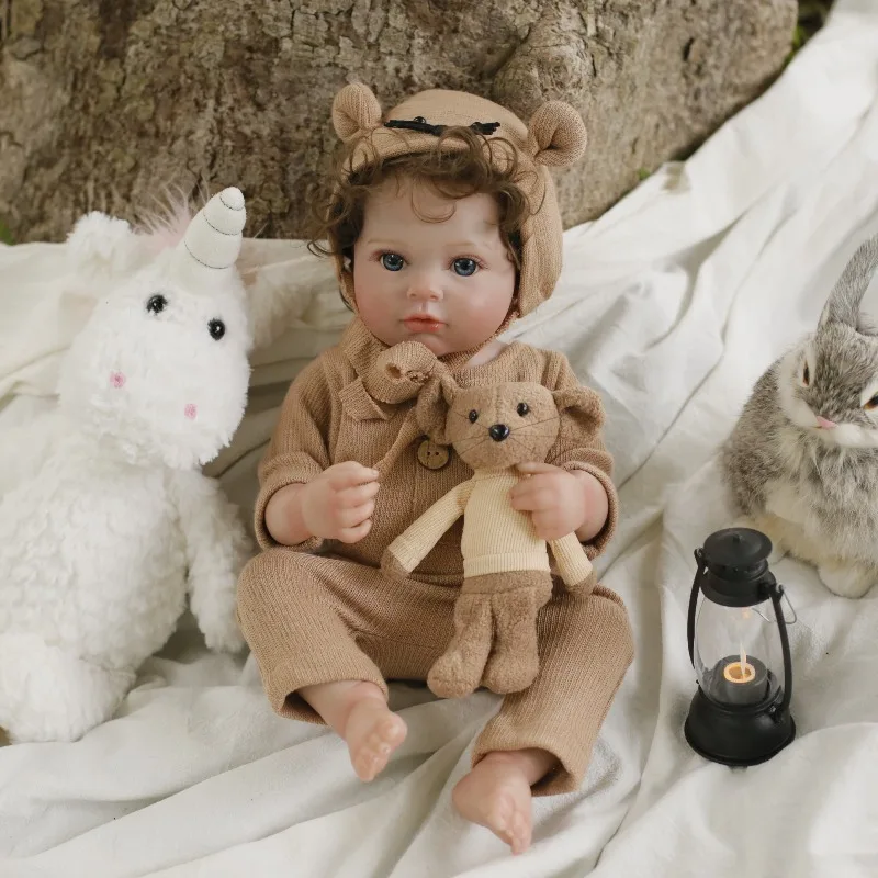 18 Inch 45cm Lifelike Reborn Baby Doll, Full Body Silicone Doll, Kids Gift