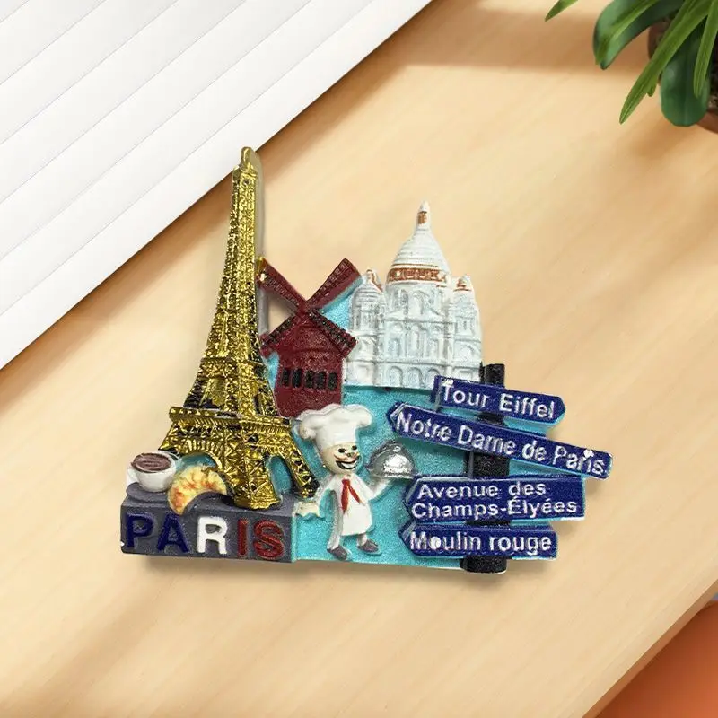 

Creative Refrigerator Magnet from Paris, France3dThree-dimensional European Hand-painted Creative Travel Souvenirs Decorations
