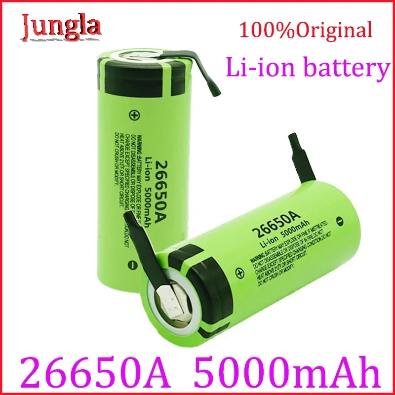 2023 100% Nouvelle Batterie Originale Pour 26650A 3,7 V 5000mAh Haute Capacité 26650 Li-Ion  Avec Nickel