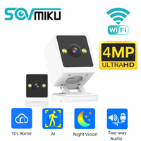 SOVMIKU 4MP 2K IP Camera Indoor Home Baby Monitor WIFI Surveillance Camera Night Vision AI Human Detect Security Protection